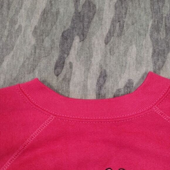 Vintage Tultex Sweatshirt Womens Large Pink Not Fat‎ Fluffly Bunny Print USA - Picture 4 of 13